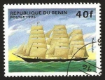 Stamps : Africa : Benin :  barco