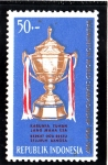 Stamps Indonesia -  BADMINTON WORLD CHAMPIONSHIP 1964-1967
