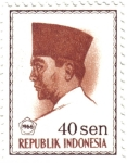 Stamps Indonesia -  Achmed Sukarno. Primer presidente de la República