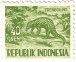 Stamps Indonesia -  Pangolines Común.