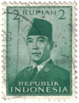 Stamps Indonesia -  Sukarno. República de Indonesia