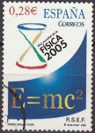 Stamps Spain -  ESPAÑA 2005 4163 Sello Año Mundial dela Fisica Miguel Plaza Usado