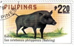 Sellos del Mundo : Asia : Philippines : Cerdo verrugoso de Filipinas