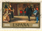 Sellos de Europa - Espa�a -  Presentación de Don Juan de Austria a Carlos I