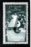 Stamps Spain -  1955 Centenario del Telegrafo. Edifil 1181