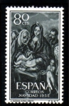 Stamps : Europe : Spain :  1955 Navidad Edifil 1184