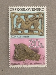 Stamps Czechoslovakia -  Tesoros arquelógicos de Bohemia y Moravia
