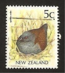 Stamps New Zealand -  ave, crake inmaculada