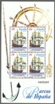 Stamps Spain -  ESPAÑA 1995 3352 Sellos Nuevos HB Serie Barcos de Epoca Navio San Juan Neponuceno