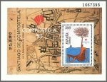 Stamps Spain -  ESPAÑA 1993 3258 Sello ** Figura sentada de Eugenio F. Granell y plano de Compostela