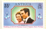 Sellos de America - Antigua y Barbuda -  Principes Anne y Mark Phillips