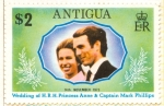 Sellos de America - Antigua y Barbuda -  Principes Anne y Mark Phillips