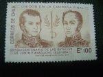 Stamps Chile -  sesquicentenario de las batallas de junin y ayacucho 1824 - 1974