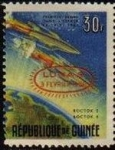 Stamps Guinea -  República de Guinea 1965 Scott392 Primera Mujer en el espacio 14-19/06/63 Boctok 3 y 6 con sobreimpr