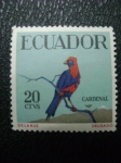Stamps : America : Ecuador :  cardenal