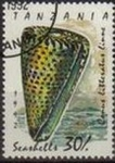 Stamps Tanzania -  Tanzania 1992 Scott 943 Sello * Moluscos Conus litteratus 30sh Timbre Tanzanie Matasellos de Favor P