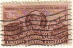 Sellos del Mundo : America : Estados_Unidos : USA 1950 Scott 993 Sello Casey Jones y Locomotoras Trenes usado Estados Unidos Etats Unis