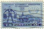 Stamps United States -  USA 1952 Scott 1007 Sello Asociacion Americana de Automoviles Escuela de Chicas y Seguridad Vial usa