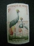 Stamps Africa - Nigeria -  grues couronnes - proteccion de la fauna