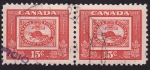 Sellos de America - Canad� -  Castor 1851-1951
