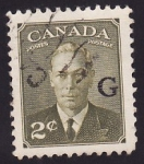 Stamps : America : Canada :  Rey Jorge VI