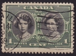 Stamps : America : Canada :  Princesas Elizabeth y Margaret Rose
