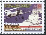 Stamps Bolivia -  80 Años del primer vuelo aeropostal