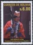 Stamps Bolivia -  Evo Morales - Presidente constitucional de Bolivia