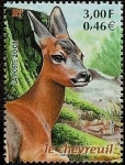 Stamps France -  Animales del bosque - El corzo