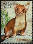 Stamps France -  Animales del bosque - El armiño