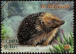 Stamps France -  Animales del bosque - el erizo