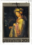 Stamps Mongolia -  Flora de Rembrandt