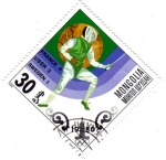 Stamps Mongolia -  Esgrima. Moscú 1980