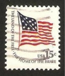 Stamps United States -  bandera, la tierra de la libertad, la casa del valiente