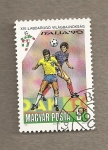 Stamps Hungary -  Campeonato mundial fútbol Italia