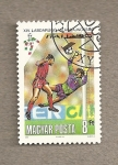 Stamps Hungary -  Campeonato mundial fútbol Italia