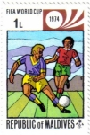 Stamps Asia - Maldives -  Mundial México 1974