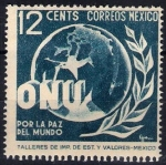 Stamps Mexico -  O.N.U.  Por la Paz del mundo.