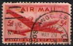 Stamps : America : United_States :  Avión cuatrimotor