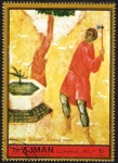 Sellos de Asia - Emiratos rabes Unidos -  Ajman, hombre joven