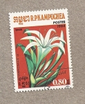 Stamps Cambodia -  Flor Himenoballis