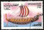 Sellos del Mundo : Asia : Afghanistan : barco fenicio de vela antiguo