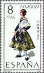 Stamps Spain -  ESPAÑA 1971 2018 Sello Nuevo Trajes típicos Españoles Zaragoza c/señal charnela