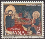 Stamps Spain -  ESPAÑA 1971 2061 Sello Navidad Altar de Aviá usado