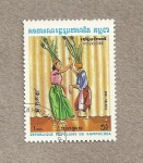 Stamps : Asia : Cambodia :  Danza folklorica