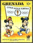 Stamps : America : Grenada :  olimpiada seul 88, de walt disney