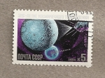 Stamps Russia -  25 Aniv de la televisión desde el espacio