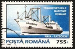 Stamps Romania -  transporte maritimo rumano, barco