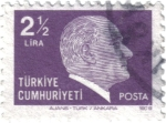 Stamps Turkey -  Mustafa kemal