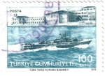 Stamps : Asia : Turkey :  Fragata de guerra